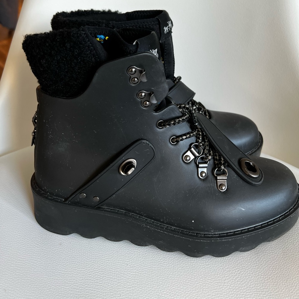 Coach rubber urban biker booties